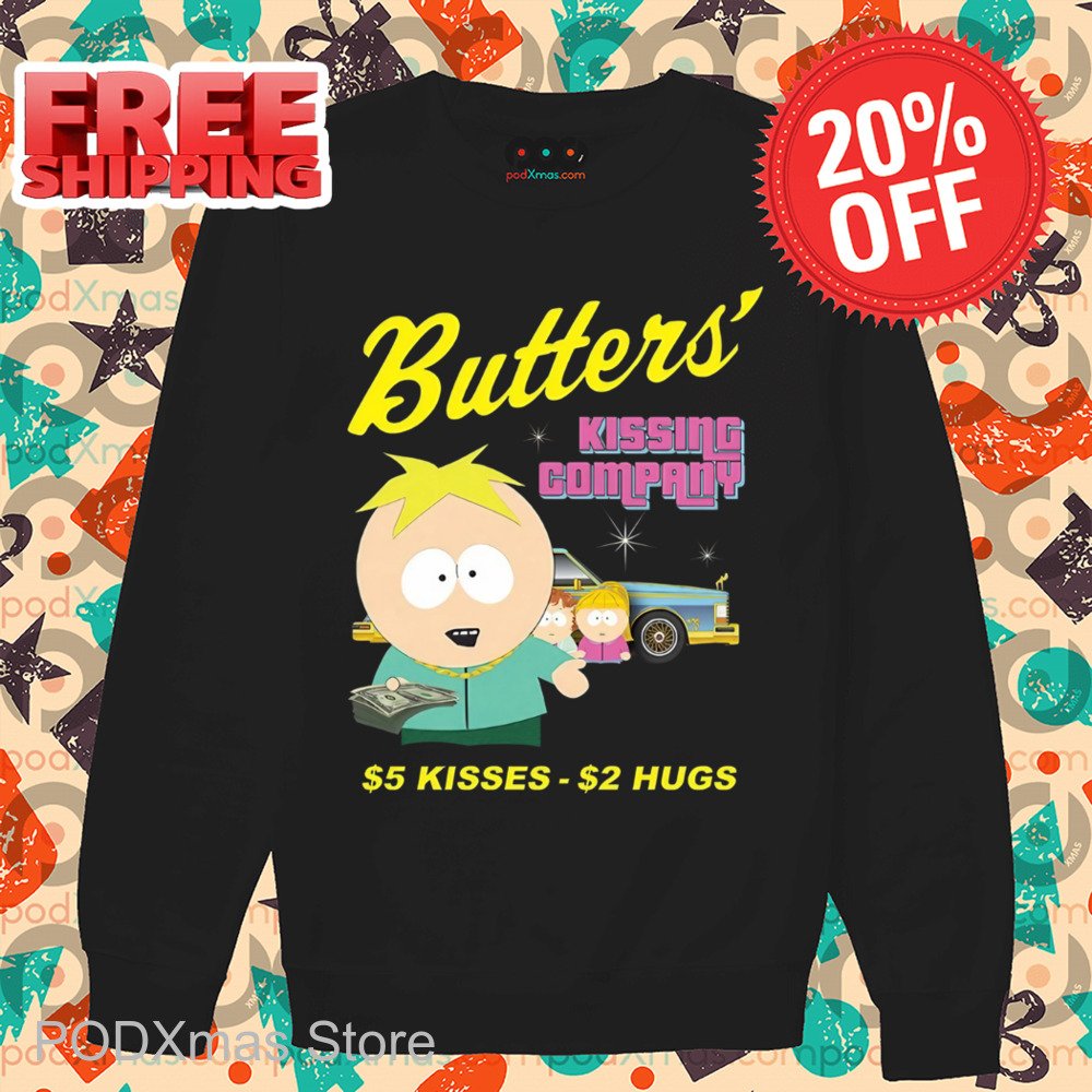 South Park Butters Kissing Company 5 Bucks Kisses 2 Bucks Hugs Shirt
