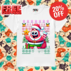 SpongeBob Patrick Star Santa Ugly Christmas 2024 Shirt