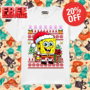 SpongeBob Smile Santa Ugly Christmas 2024 Shirt