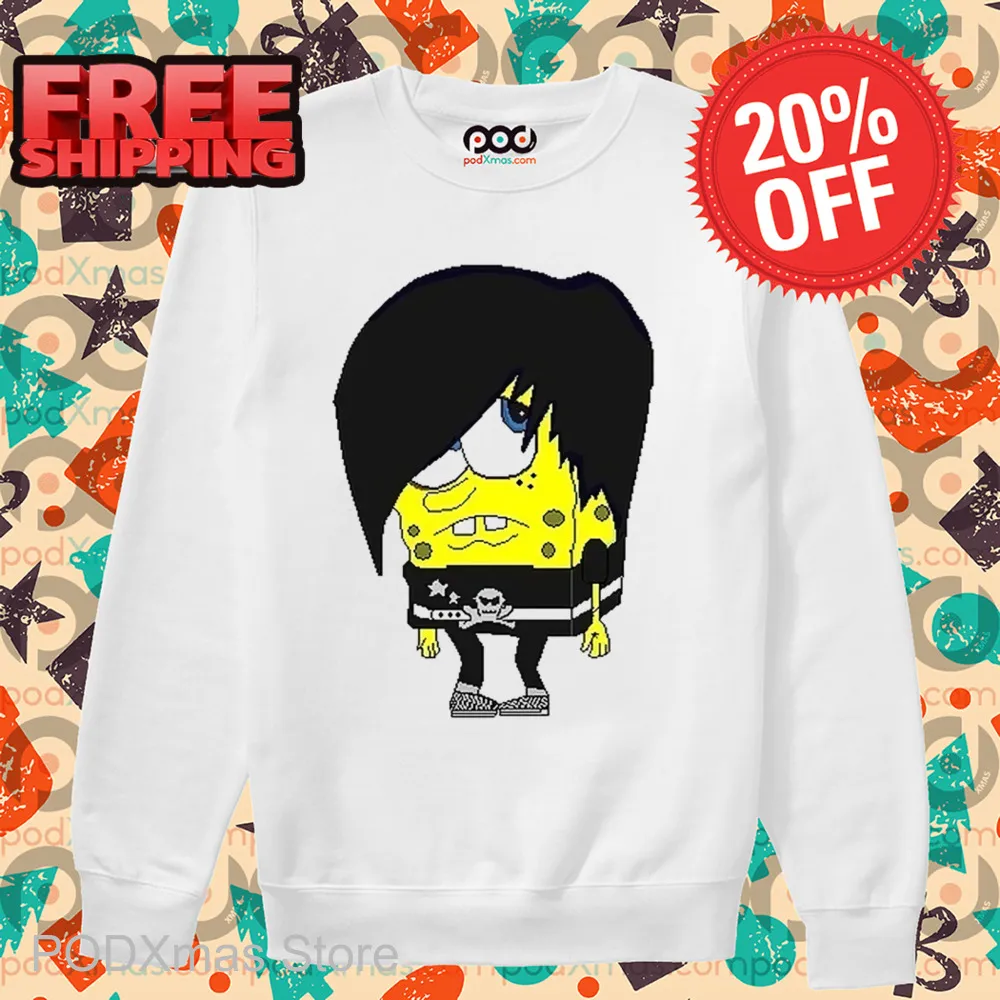 Spongebob Emo Hair Rock Funny Shirt