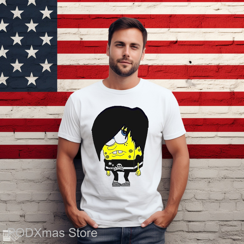 Spongebob Emo Hair Rock Funny Shirt