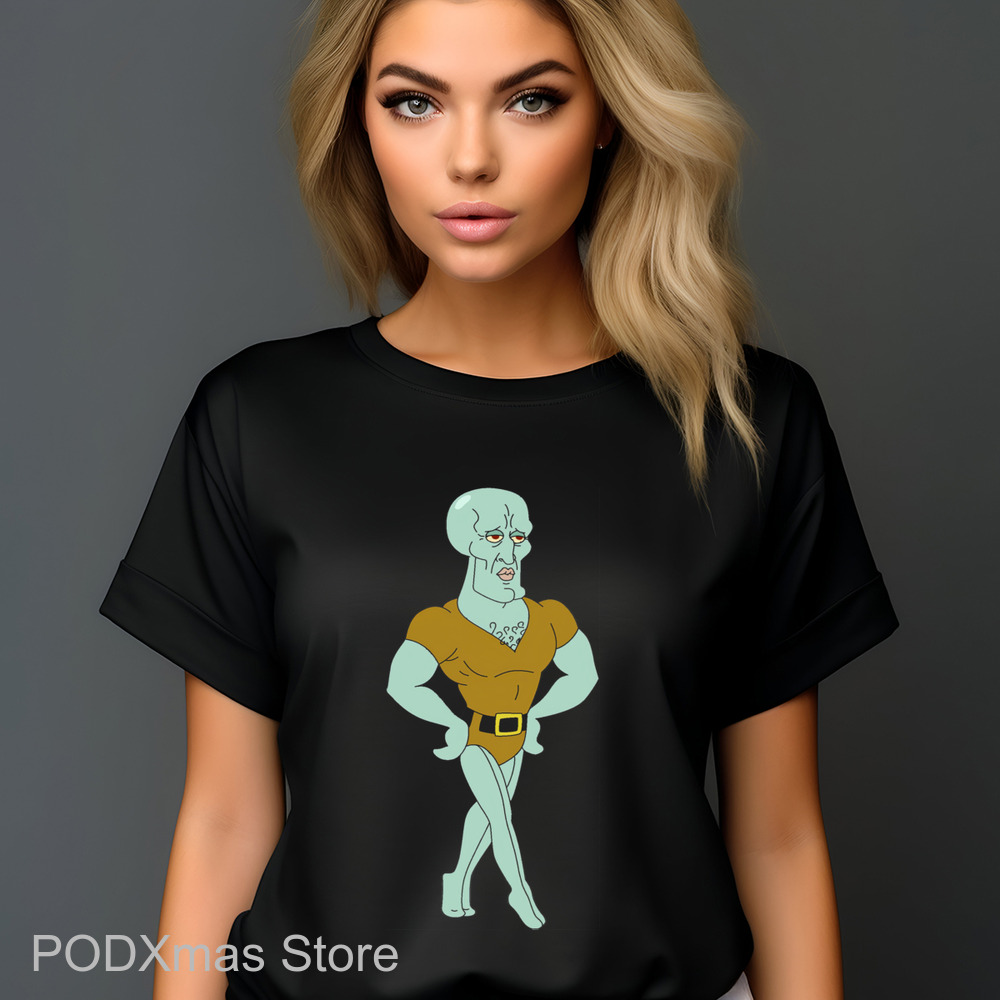 Squidward Chad Meme 2024 Spongebob Shirt