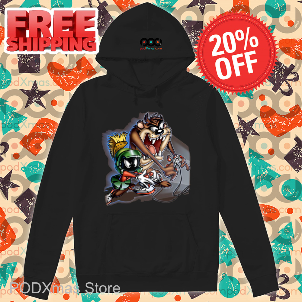 Taz Play Video Game With Marvin the Martian Shirt
