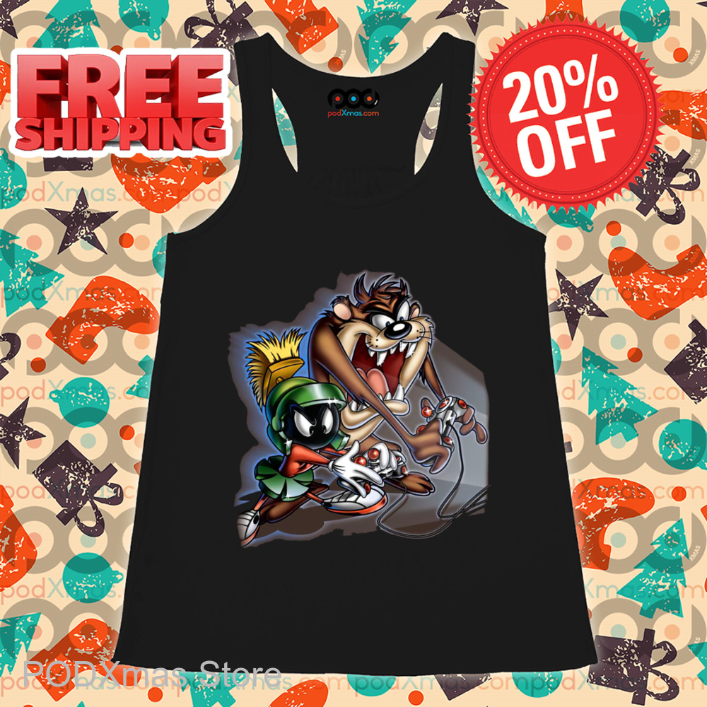 Taz Play Video Game With Marvin the Martian Shirt