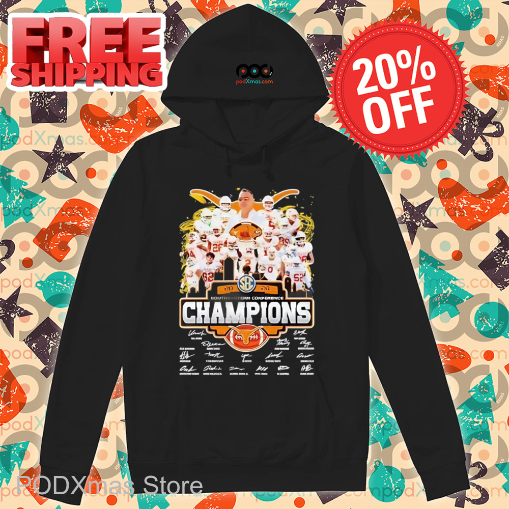 Texas Longhorns Southeastern Conference Champions 2024 Player Signature Shirt