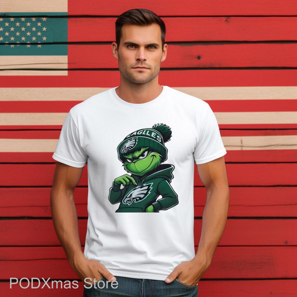 The Grinch Philadelphia Eagles Merry Christmas Shirt