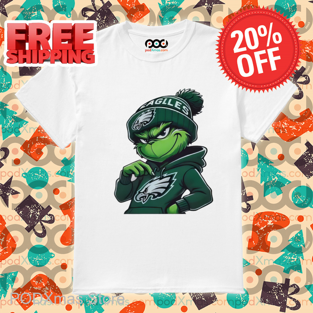 The Grinch Philadelphia Eagles Merry Christmas Shirt