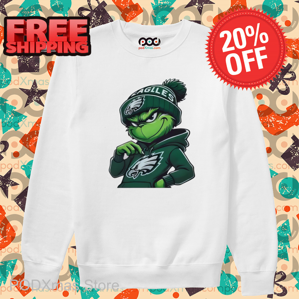The Grinch Philadelphia Eagles Merry Christmas Shirt
