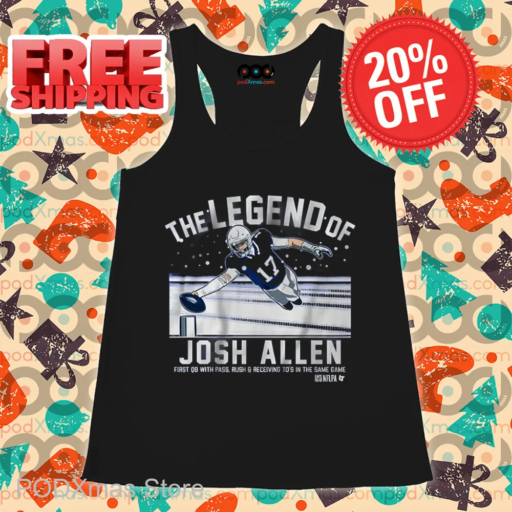 The Legend Of Josh Allen First 08 With Pass Rush And Receiving To's In The Same Game Shirt