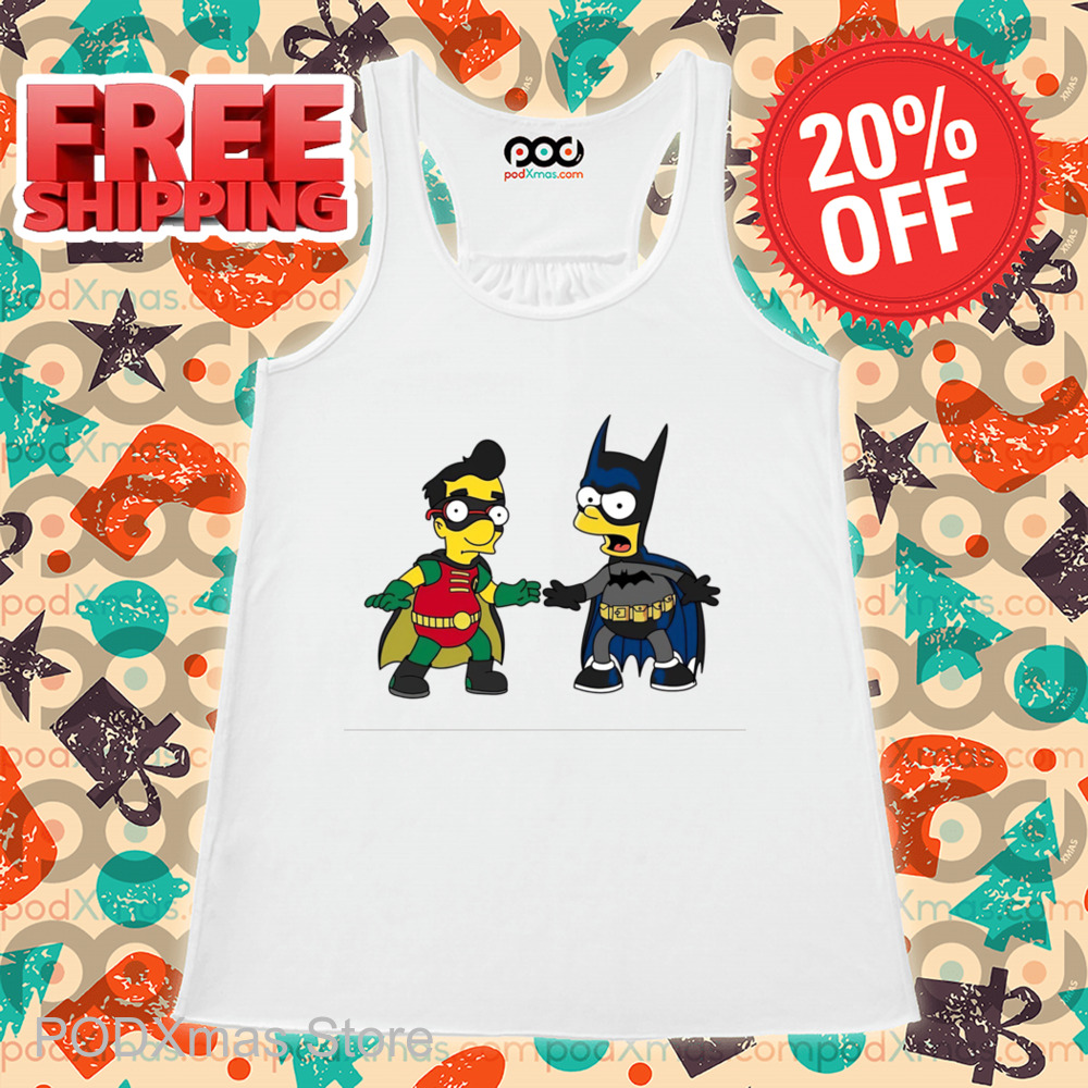 The Simpsons Cosplay Robin And Batman 2024 Shirt