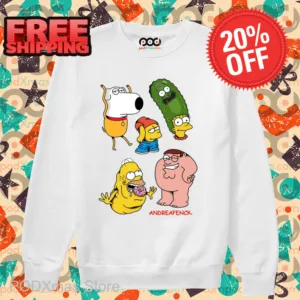 The Simpsons Family Guy Body Part Funny 2024 Shirt