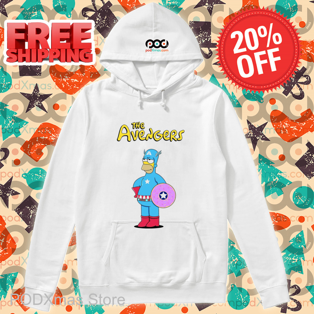 The Simpsons Homer Simpson Captain America The Avengers Funny Shirt