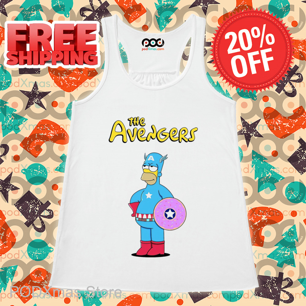 The Simpsons Homer Simpson Captain America The Avengers Funny Shirt