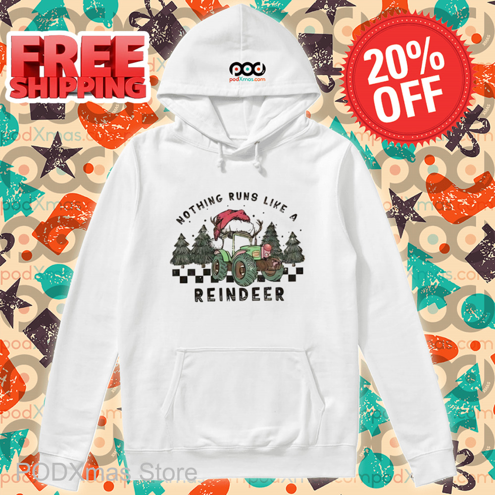 Truck Reindeer Nothing Runs Like A Reindeer Retro Christmas 2024 Shirt