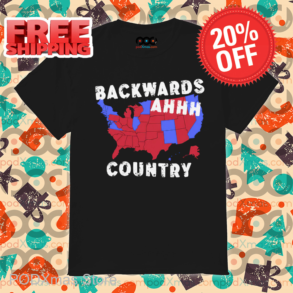 US Map Backwards Ahhh Country Shirt