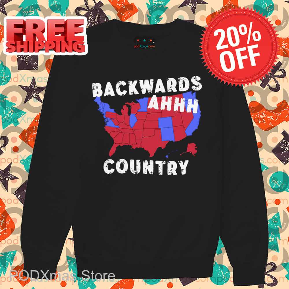 US Map Backwards Ahhh Country Shirt