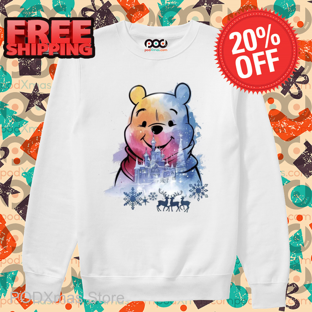 Winnie-the-Pooh Castle Snowflakes Christmas 2024 Shirt