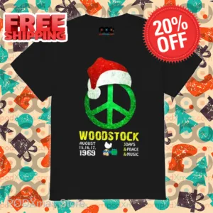 Woodstock Santa Hat Hippie 2024 Shirt