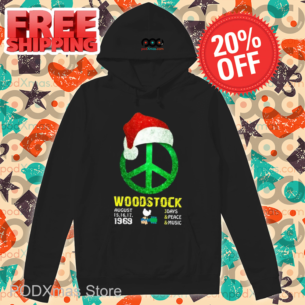 Woodstock Santa Hat Hippie 2024 Shirt