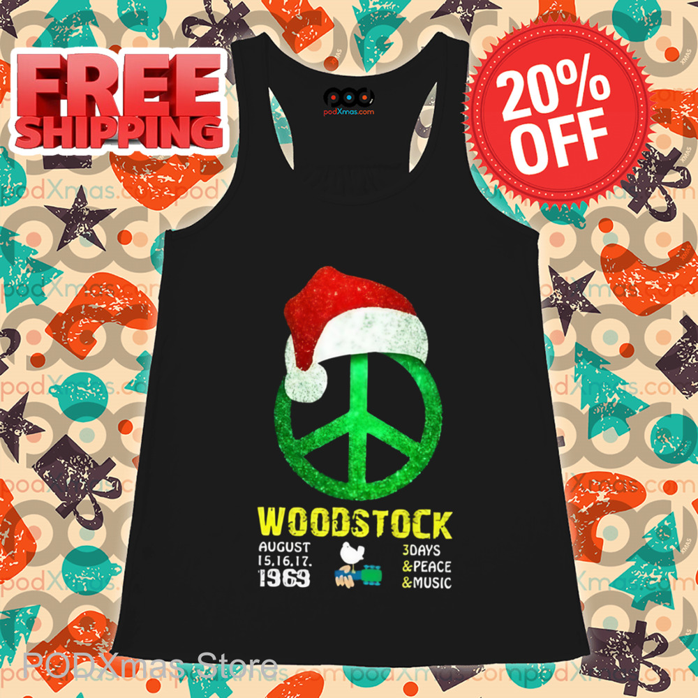 Woodstock Santa Hat Hippie 2024 Shirt