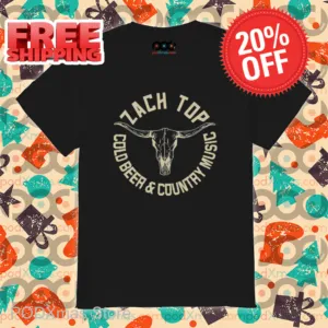 Zach Top Cold Beer And Country Music Shirt-enhance