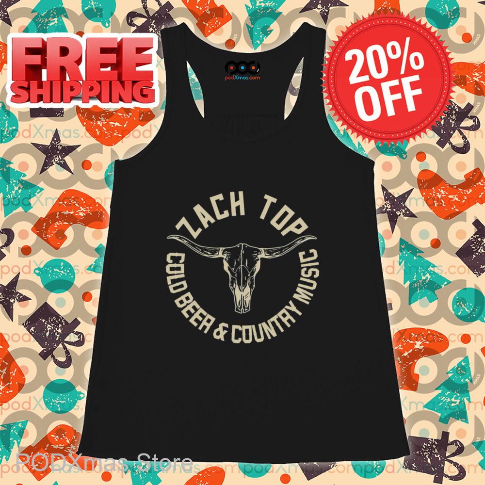 Zach Top Cold Beer And Country Music Shirt-enhance