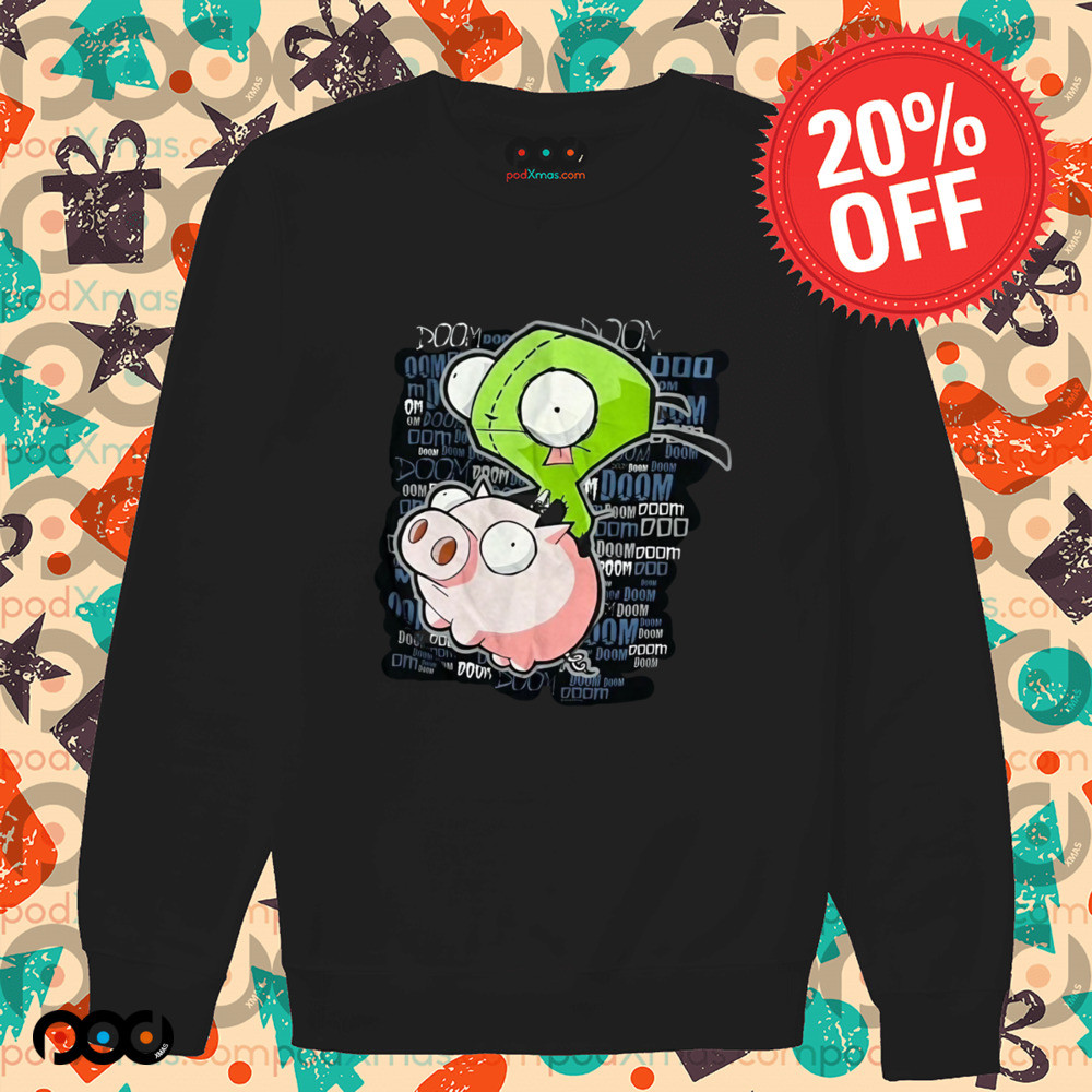 Invader Zim Gir Riding Pig Mighty Fine Shirt
