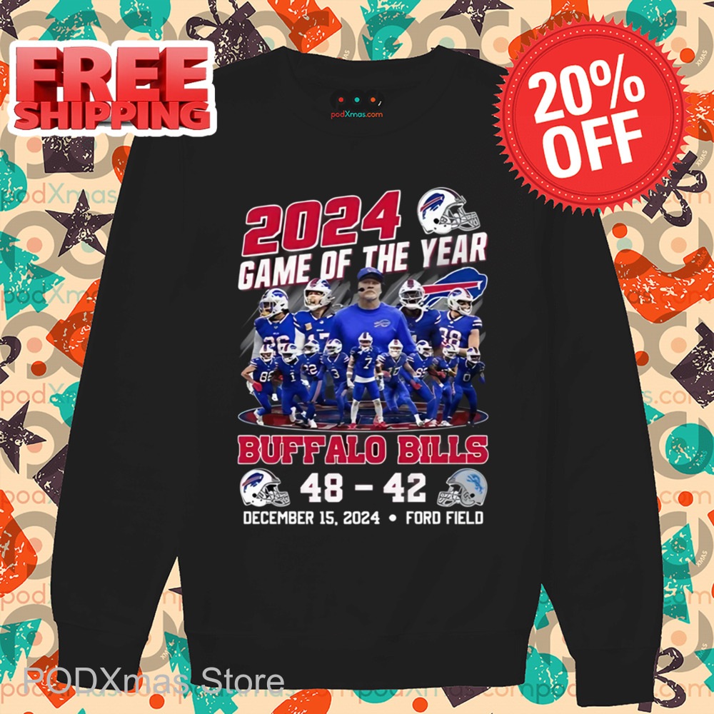 2024 Game Of The Year Bills 48-42 Lions Shirt