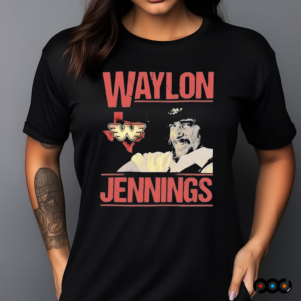 Waylon Jennings Flying W Over Texas Shirt