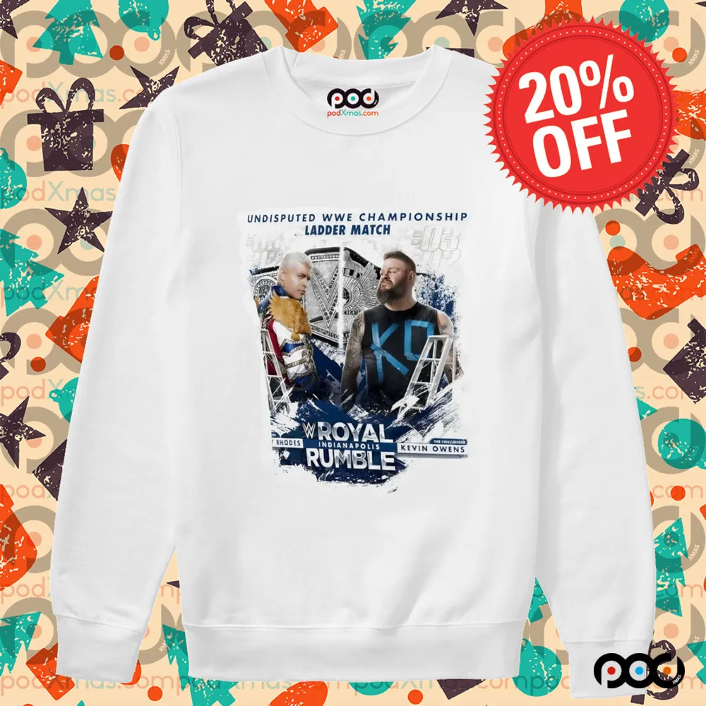 Cody Rhodes vs. Kevin Owens Royal Rumble 2025 Undisputed WWE Championship Ladder Match Shirt