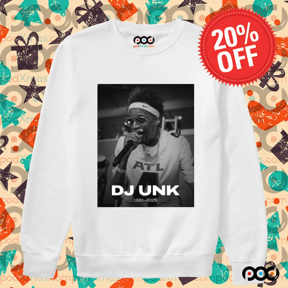 Atlanta Falcons Rest in Peace DJ Unk 1981-2025 Walk It Out Poster Shirt