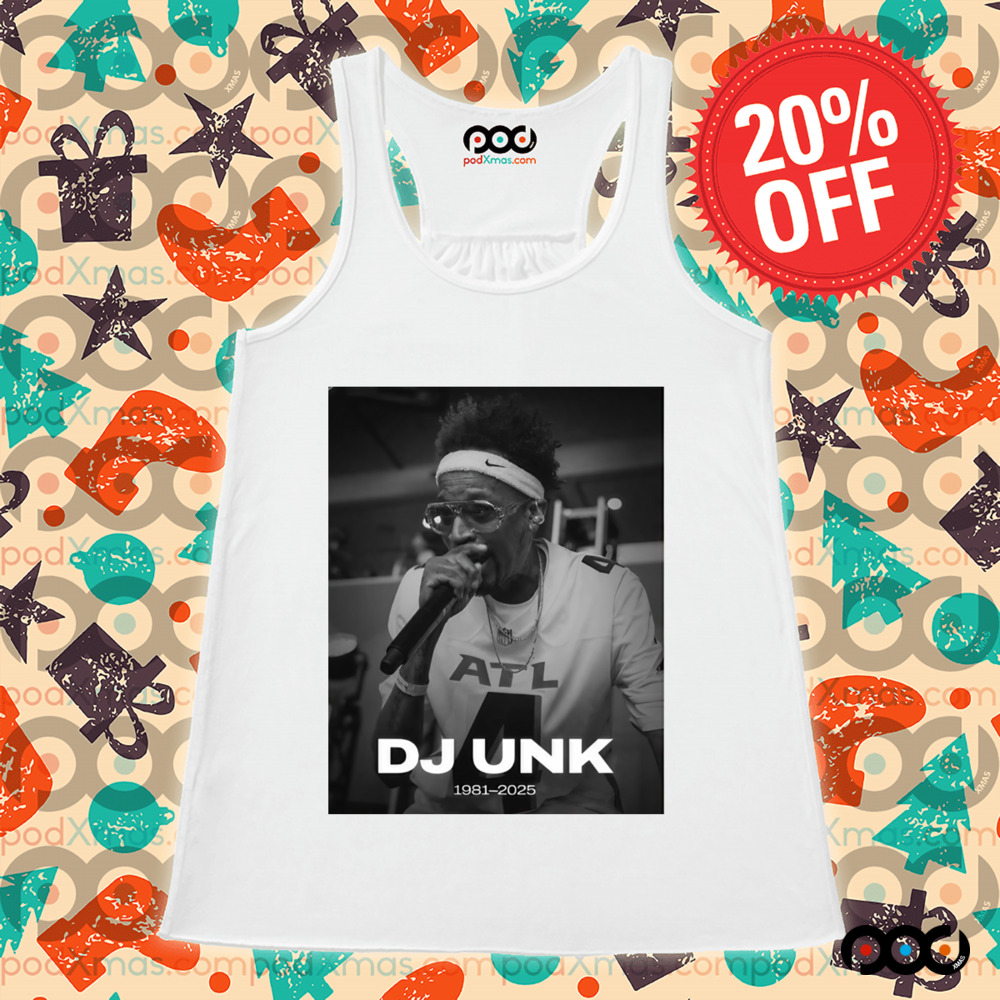 Atlanta Falcons Rest in Peace DJ Unk 1981-2025 Walk It Out Poster Shirt