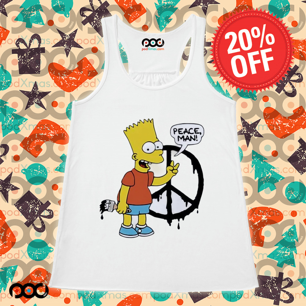 Bart Simpson Peace Man Cartoon shirt
