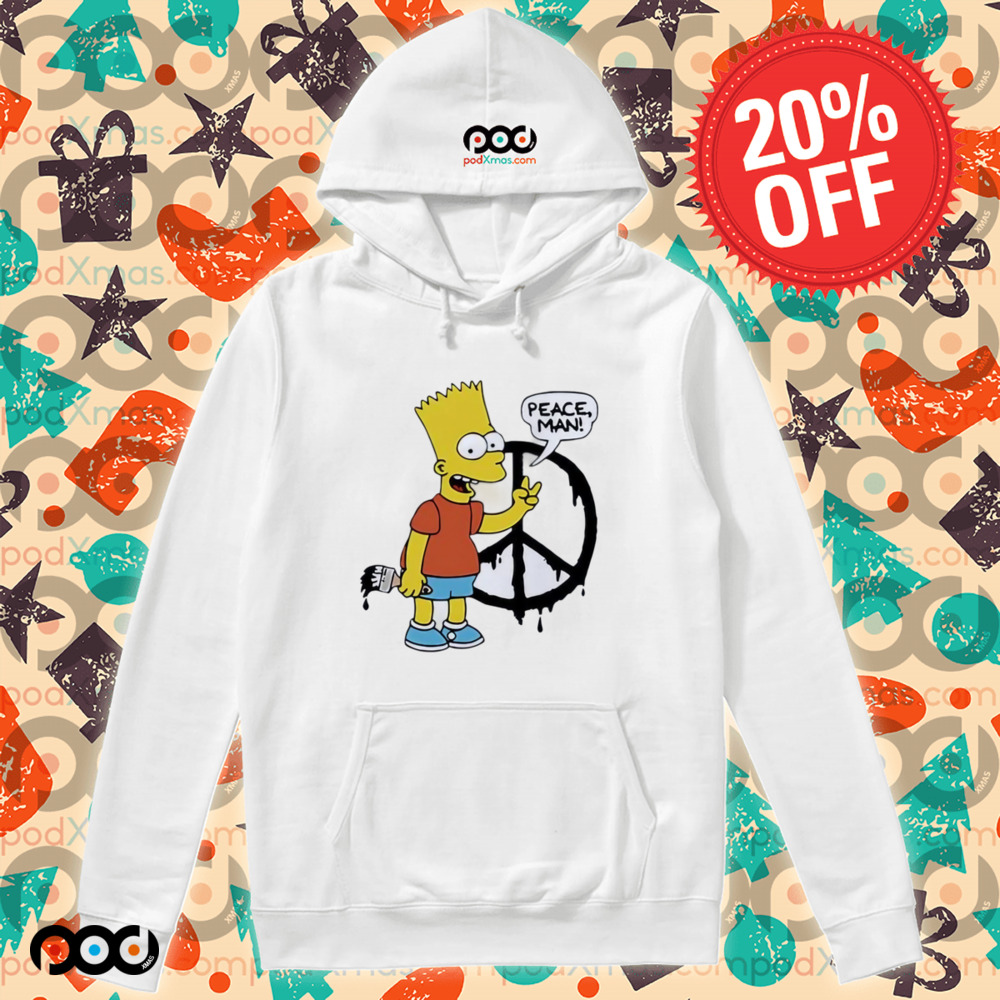 Bart Simpson Peace Man Cartoon shirt