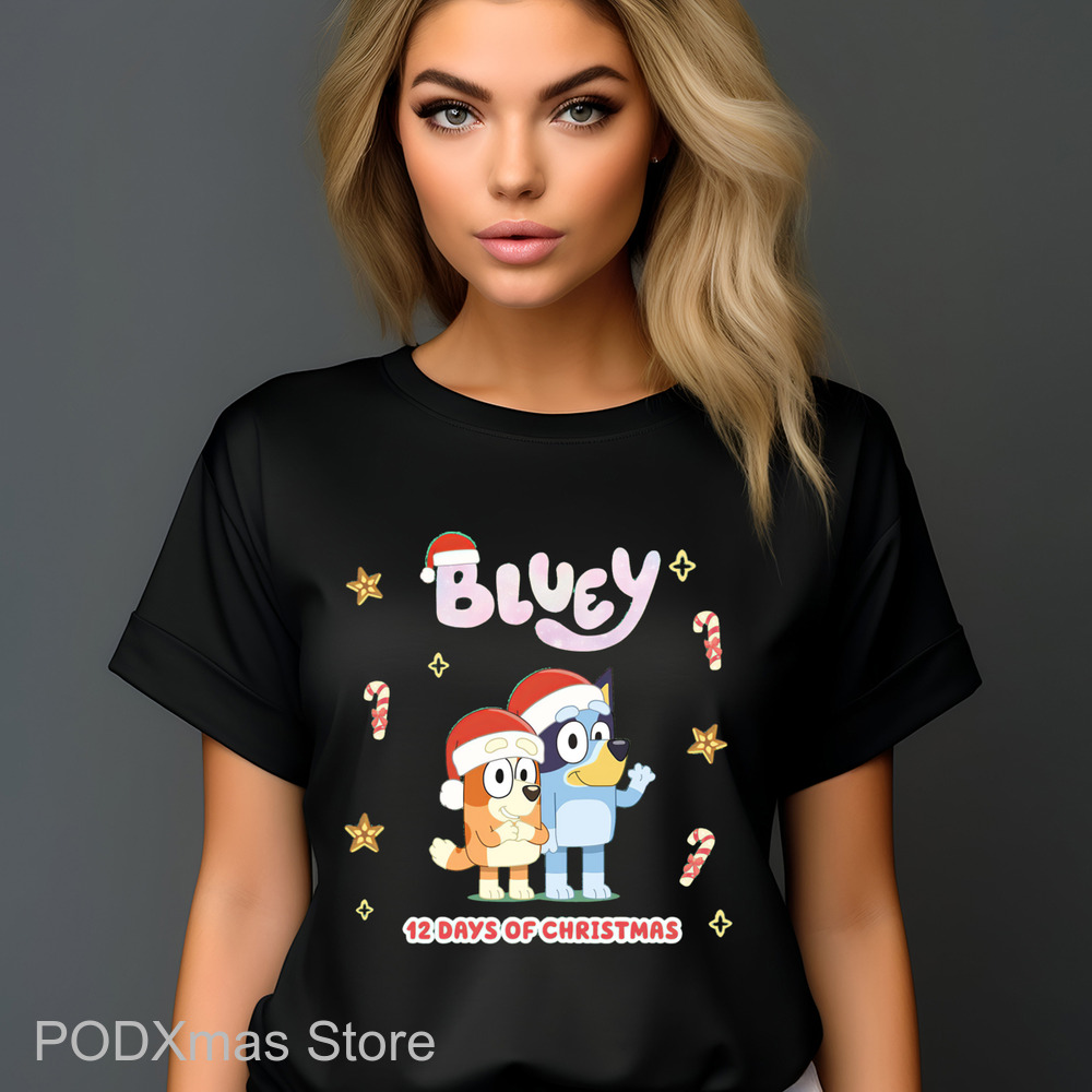 Bluey 12 Days Of Christmas Shirt
