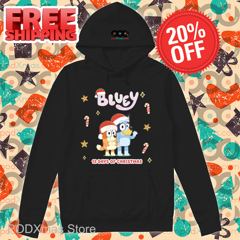 Bluey 12 Days Of Christmas Shirt