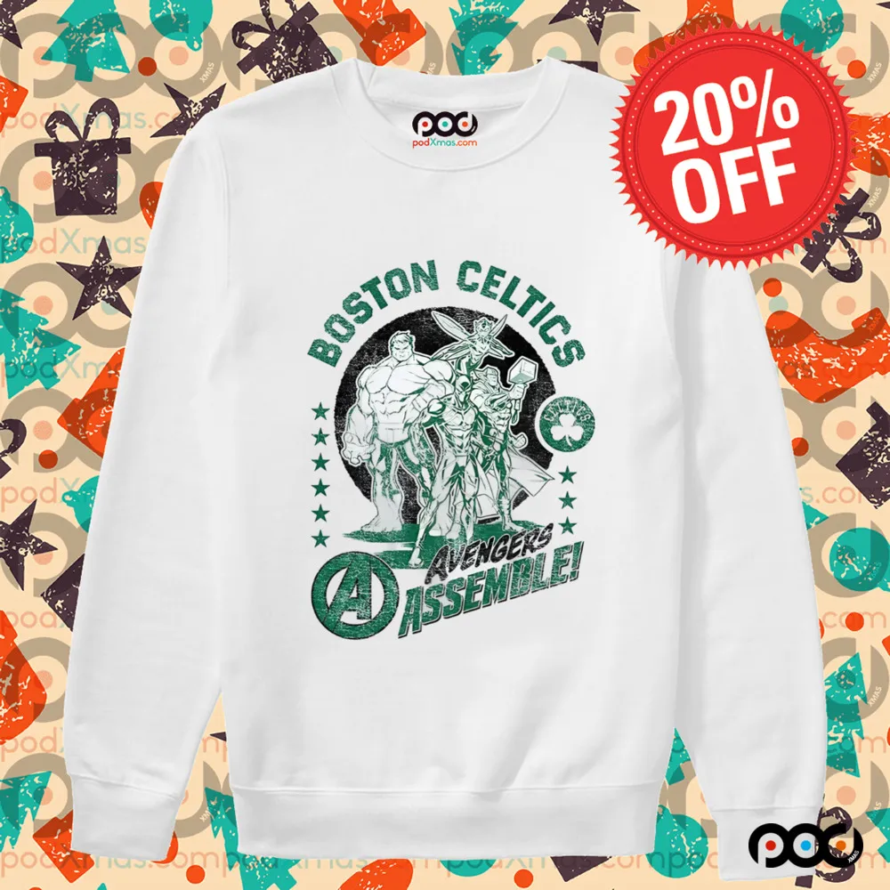 Boston Celtics NBA x Marvel Avengers Squad Shirt