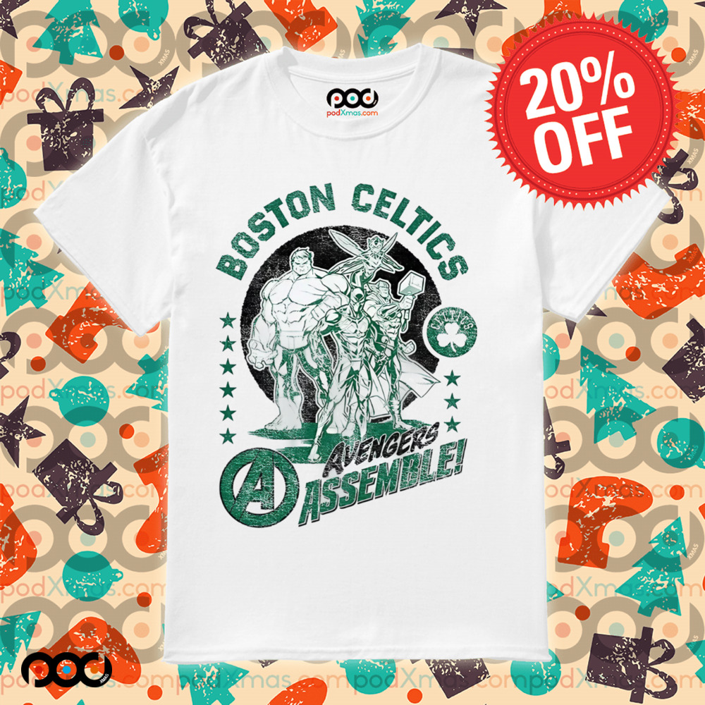 Boston Celtics NBA x Marvel Avengers Squad Shirt