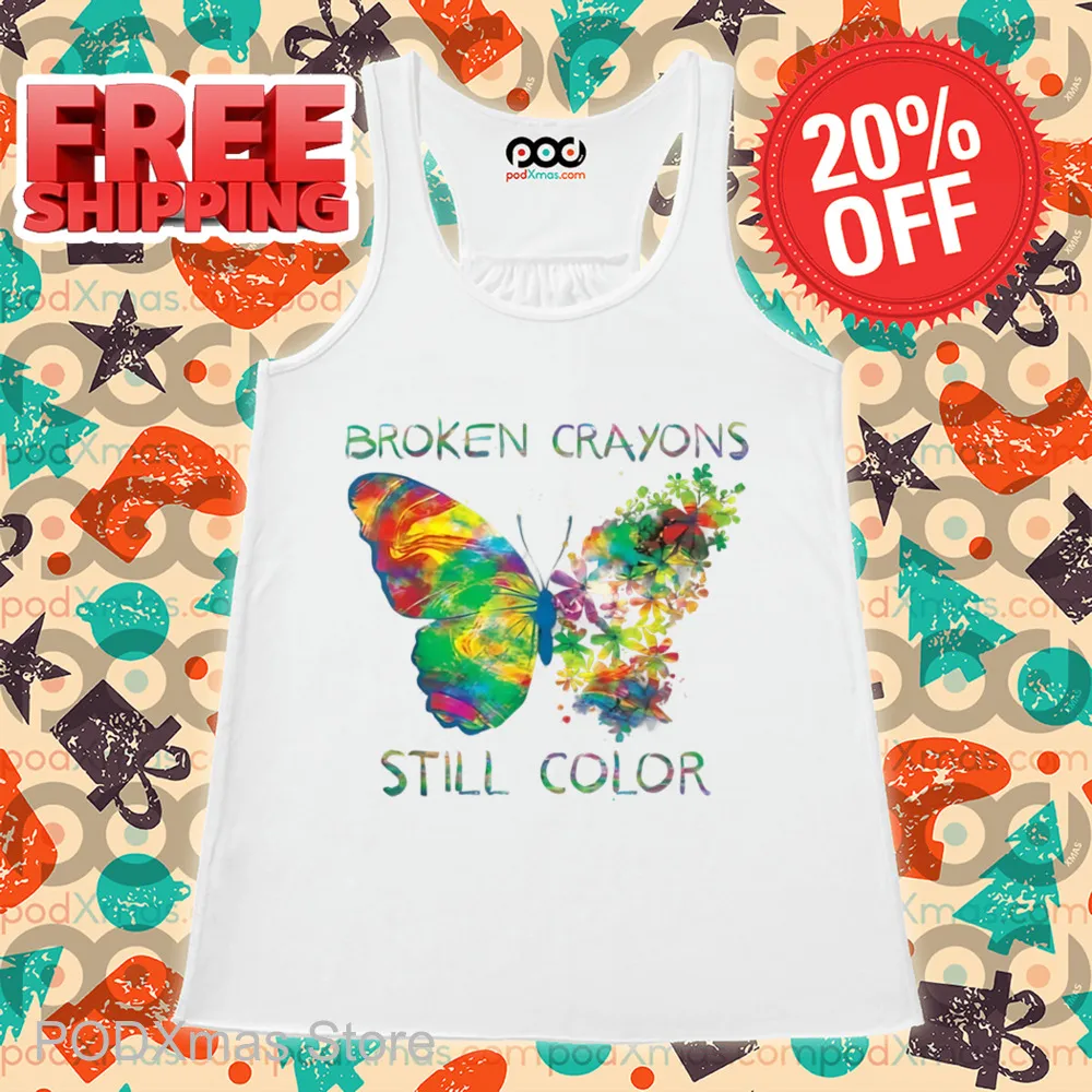 Butterfly Broken Crayons Still Color Shirt