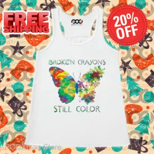 Butterfly Broken Crayons Still Color Shirt