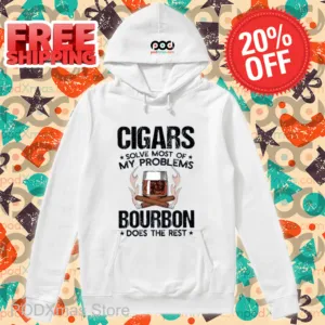 Cigars Solve Most Of My Problems Bourbon Does The Rest Shirt