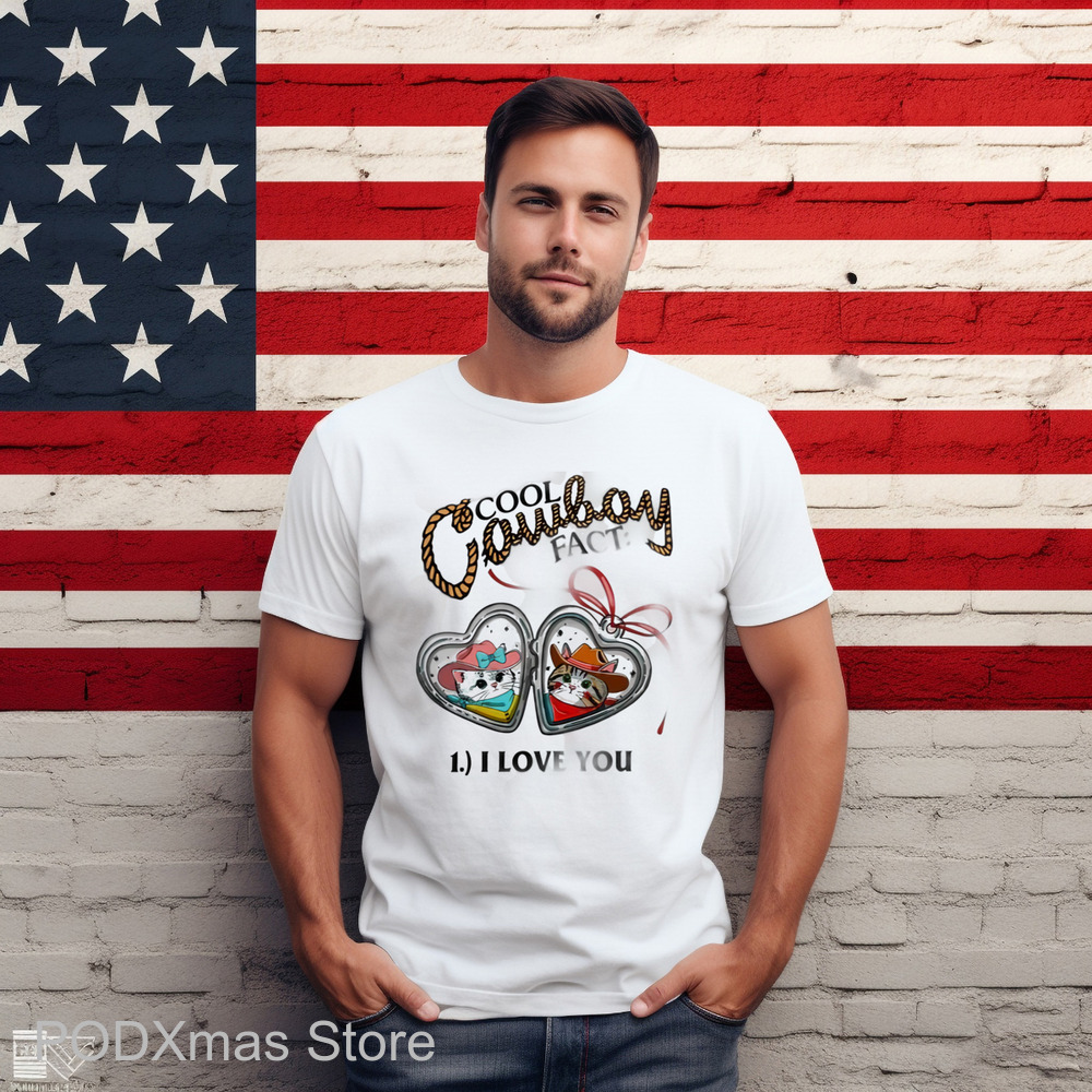 Cool Cowboy Fact 1 I Love You Shirt
