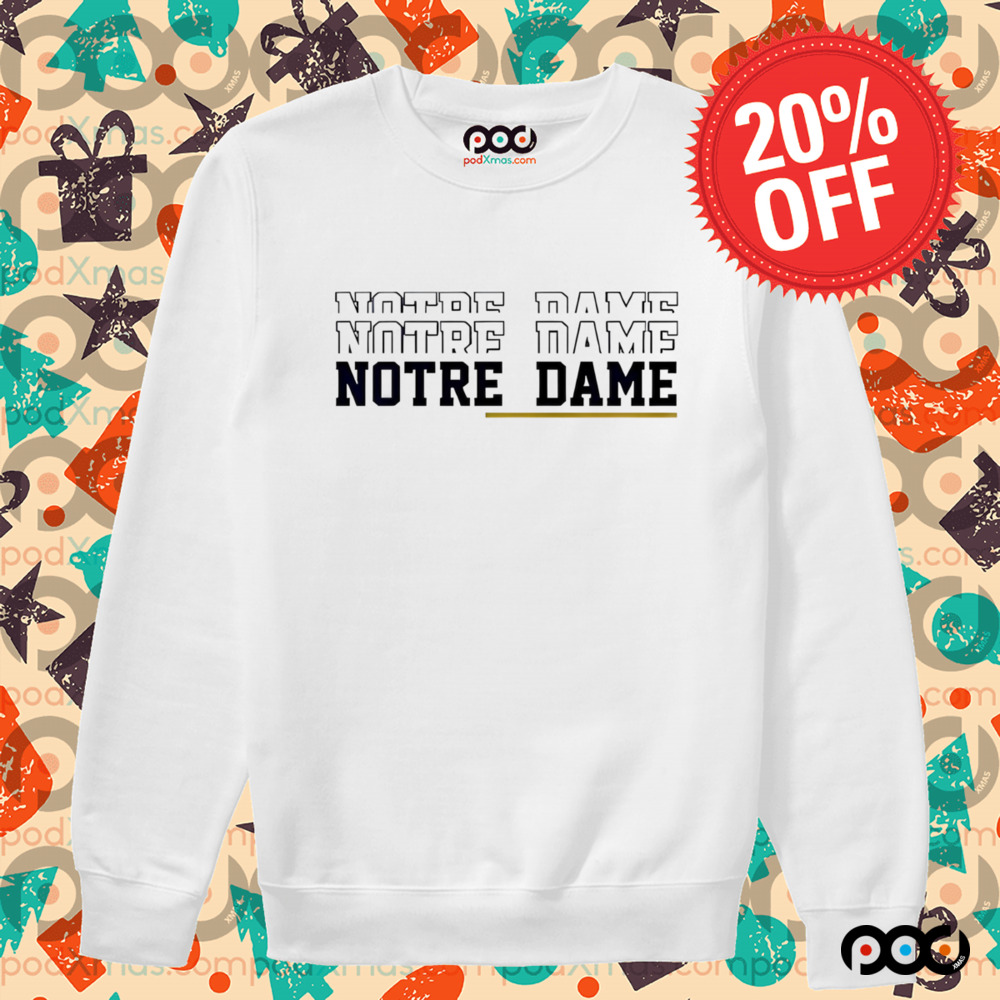 Mike Mickens wearing Notre Dame Fighting Irish shirt