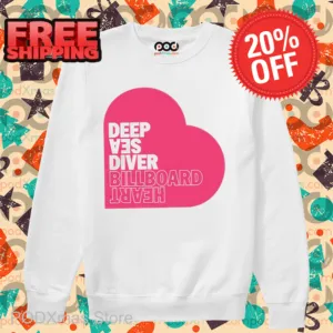 Deep Sea Diver Pink Billboard Heart Shirt