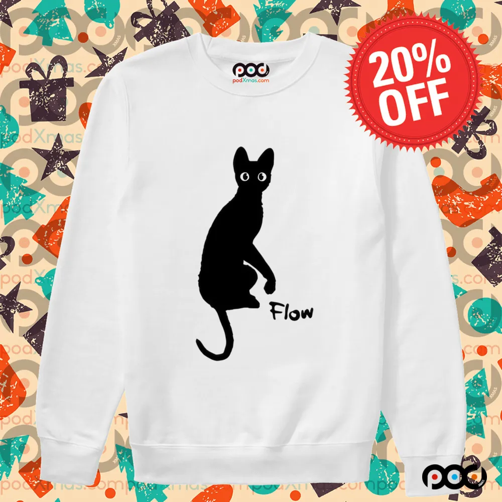 Flow Movie India Ink Cat Shirt