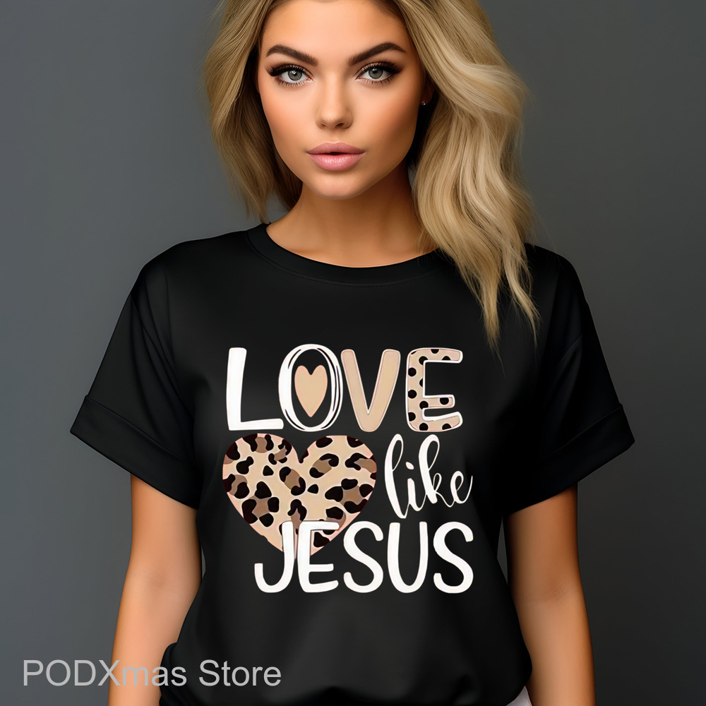 Leopard Love Like Jesus Shirt