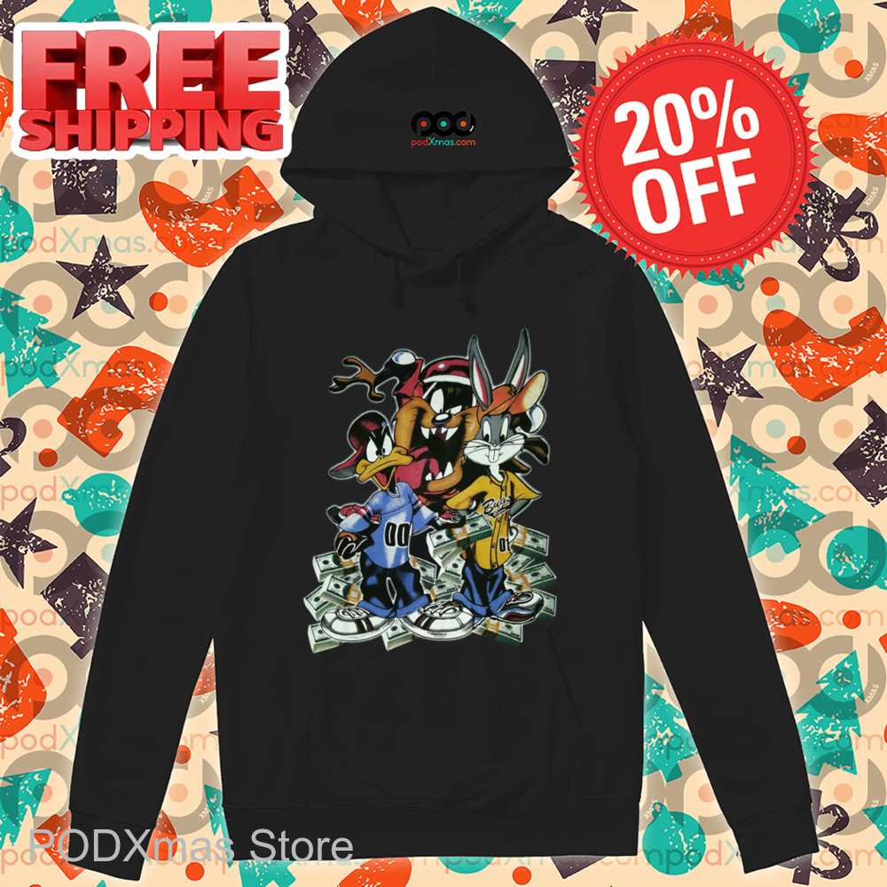 Looney Tunes Daffy Taz Bugs Hip Hop Money Shirt