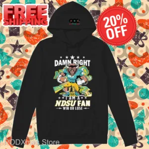 Mascot Damn Right I Am A NDSU Fan Win Or Lose Shirt