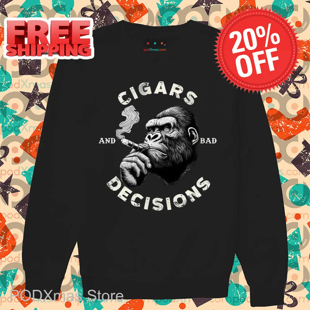 Monkey Smoking Cigars Decisions And Bad Shirt