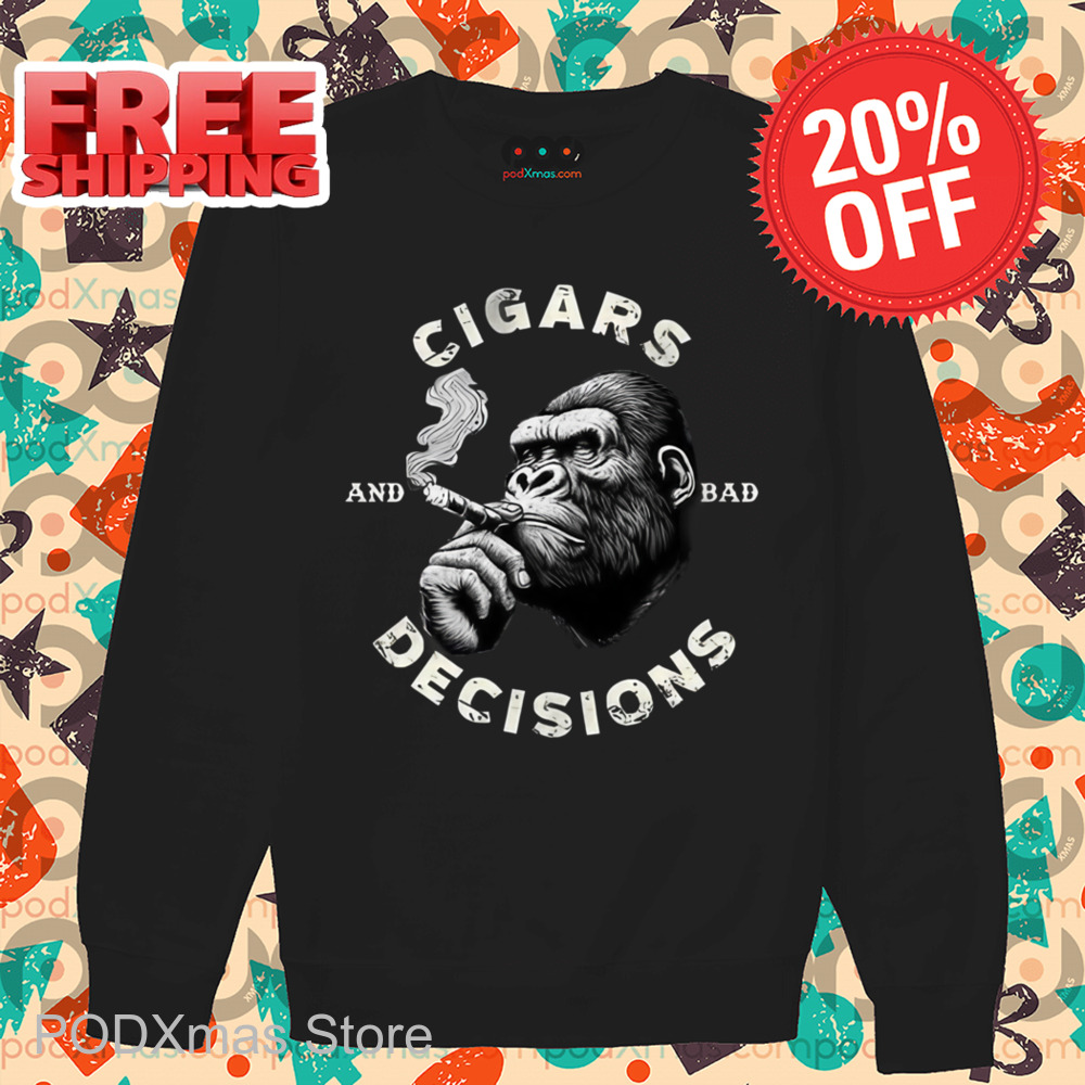 Monkey Smoking Cigars Decisions And Bad Shirt